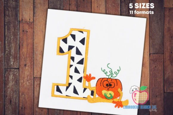 1st Birthday Cute Baby Pumpkin Embroidery Review