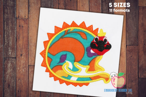 A Dinosaur in Lineart Review for Seasonal Embroidery