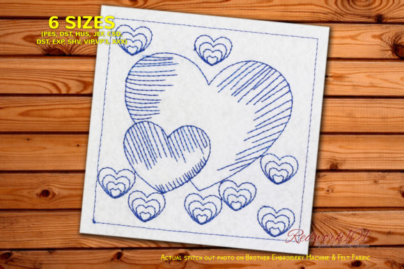 All Hearts Redwork Design: A Valentine's Delight