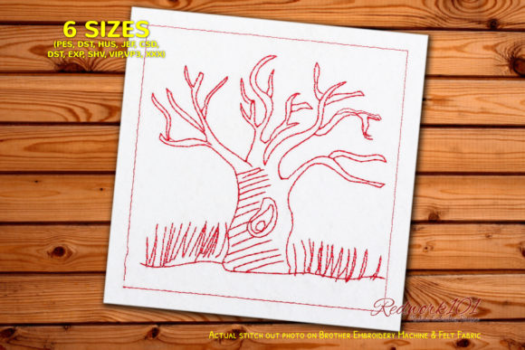 Bare Tree Standing Design: A Versatile Embroidery Choice