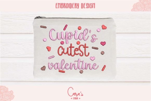Cupid's Cutest Valentine: A Charming Embroidery Design