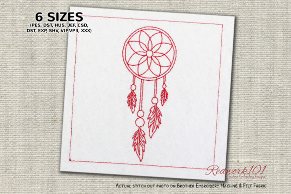 Dream Catcher Symbol Redwork: A Versatile Design