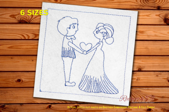 Elegant Wedding Ceremony Embroidery Design