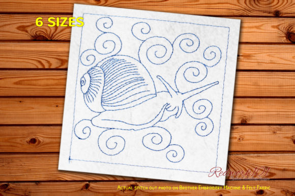 Garden Snail Redwork: A Charming Embroidery Design