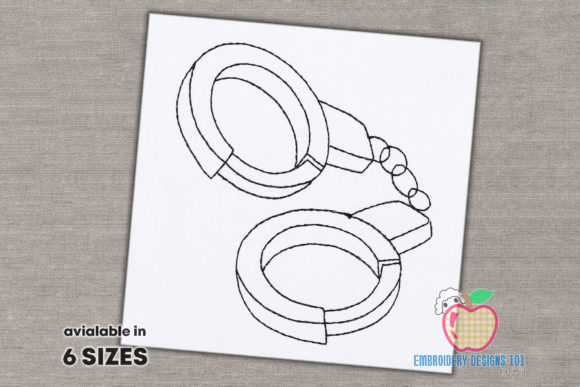 Metal Handcuffs Sketch Embroidery Review
