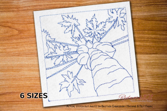 Papaya Tree Lineart Review for Embroidery Sellers
