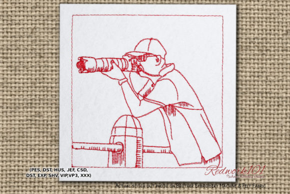 Photographer Shooting Lineart Embroidery Review