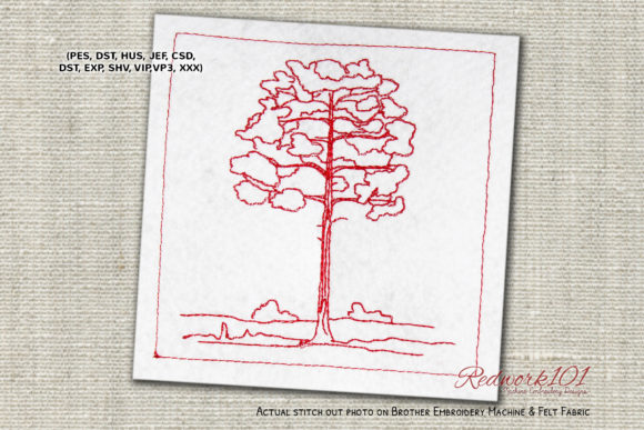 Pine Tree Lineart Design for Boutique Apparel