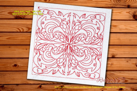 Quilt Block Design Redwork Review for Seasonal Embroidery