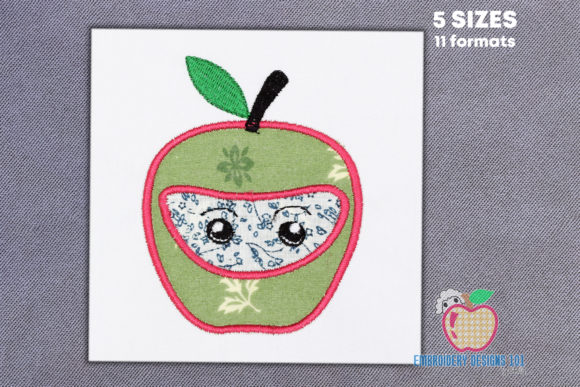 Review: Cartoon Apple Fruit Applique Design