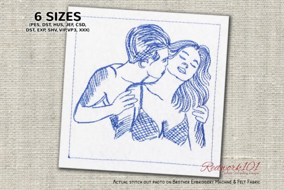 Romantic Boy Redwork: A Charming Addition for Small Business Merch