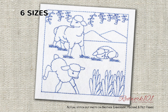 Three Sheep Redwork Design Review